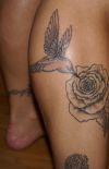 rose and hummingbird pic tats